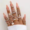 Conjunto de Anéis Femininos Cruzados Criativos Simples de Temperamento Anéis Empilháveis Ajustáveis Abertos com Pedras Strass Inlaid de Alta Qualidade