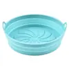Fábrica em estoque assadeira de silicone dobrável para air fryer assadeira redonda para air fryer assadeira quadrada para air fryer