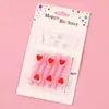 Decoraciones para Pastel Día de San Valentín Chino 2025 Adornos Celebridad de Internet Pareja de Perros Tarjeta de Corazón Amoroso Festiva Enchufe