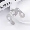 Pulseira Aberta Geométrica Irregular Vazada Personalizada Tendência Europeia e Americana de Cruzamento de Fronteiras Metal Leve de Luxo Versátil Estilo Casual