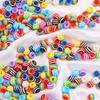 Cuentas de resina oblatas rayadas de 6-10 mm hechas a mano para pulsera DIY, accesorios de joyería con cuentas, material para cadena de carcasa de teléfono móvil