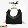 Bolsa de Mão Pérola com Design de Nicho da Moda para Mulheres, Nova Bolsa Transversal de Corrente de Alto Padrão, Bolsa Fresca Formato Bolinho