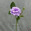 Flor de Simulación de un Solo Tallo en Forma de V Ángulo Medio Rosa Celebración de Boda Decoración del Hogar para Bodas DIY Wholesale Accesorios de Flor de Seda Ramo Flor Artificial