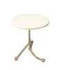 Mesa auxiliar redonda pequeña minimalista, mesita de café pequeña estilo vintage ins, mesa de esquina para sofá de madera maciza para sala de estar, mesita de noche creativa nórdica