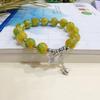 Elegante Pulsera Pequeña Fresca de Alta Gama Delicada de Lujo Ligero Diseño Nicho Corazón de Chica Mori Mariposa Campana Gradiente Joyería