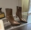 Botines de Tacón de Aguja Estilo Coreano para Mujer 2026 Moda Versátil Punta Fina Charol Retro Delgados Botines Negros con Forro de Terciopelo