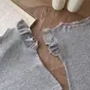 INS Camiseta de Verano para Bebé con Mangas Voladas Dulces Ropa de Hilo Fina con Combinación de Colores para Niña
