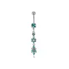 1 peça Moda Amazon Novo Anel de Umbigo de Aço Inoxidável Anel de Umbigo Zircônia Incrustada de Cobre 14G Joia de Piercing Corporal Em Estoque
