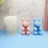 Coelho Rosa Dia dos Namorados Páscoa diy Dia dos Namorados Chinês vela aromática artesanal molde de silicone presente de aniversário decoração