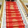 Decoração de Casamento Vermelho Personagem Feliz Tapete Descartável Decoração de Escada Tapete de Chão Guia de Caminho Cena Flor Suprimentos de Casamento