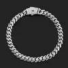 Pulseiras Personalizadas Masculinas de Hip-Hop Europeu e Americano Corrente Cubana Brilhante Ouro 14K Tendência Versátil Joias Transfronteiriças Acessórios Mais Vendidos