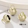 Sino Metálico Eletrodepositado a Vácuo 15-23mm Sino de Ferro Anel para Coleira de Animal de Estimação DIY Pingente Sino