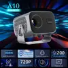 Projetor Portátil Doméstico A10 Popular da Rússia 4K com Foco Contínuo para Escritório, Projeção em Parede e Home Theater