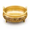 Queima-incenso de Latão de Venda Quente em Forma de Lótus de Três Pernas para Uso Doméstico, Vários Tamanhos, para Altar Budista, Ornamento Porta-Incensos