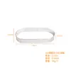 Anillo de Torre Oval Perforado Acero Inoxidable 430 Altura 2.5 Anillo para Tarta con Agujeros Molde Anillo para Mousse de Queso Francés