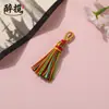 Cuerda de Mano Colorida de 5 cm Borla Pequeña Hilo Dorado Anillo para Colgar Colgante Estilo Étnico Llavero con Borla Adorno para Llavero Accesorios Venta al por Mayor