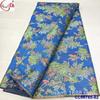 Cheongsam de Flor Grande Bordada Colorida Tela Brocada Jacquard Antigua Tela Brocada Africana Encaje