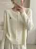 Suéter cárdigan Susan Fanny 230 con nuevo estampado de oso para Otoño e Invierno, Jersey de manga larga, Top sencillo para usar como prenda exterior