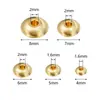 Cuentas espaciadoras con forma de platillo volante de acero inoxidable, color duradero, superficie curva de oro real, cuentas de ábaco, cuentas espaciadoras, accesorios para joyería hecha a mano DIY