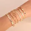 Pulsera y brazalete de lujo ligero de alta gama transfronterizos, accesorios de mano abiertos de moda para mezclar y combinar, accesorios apilables, pulseras y joyas de mano para mujer