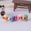 Muñeca de lana de dibujos animados de simulación para casa de muñecas, adornos, llavero DIY, cadena para teléfono móvil, colgante, bola de lana de resina