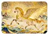 Bestias Auspiciosas de Dunhuang de Color Dorado: el Ciervo de Nueve Colores Pájaro Azul Yima Shoubao Cristal de Cristal Largo Imán Suave para Refrigerador