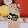 Merchandising de anime Kimetsu no Yaiba Tanjiro Nezuko llavero acrílico colgante transparente