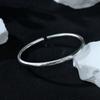 Pulsera de plata pura 9999 plata esterlina epoxi brillante Pulsera abierta de plata de cinco flores nicho pulsera sólida regalo de San Valentín
