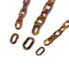 Cadena Acrílica 18*24mm Macarrón Cadena Transparente Anillo Abierto Ferretería DIY Cadena para Equipaje Accesorios de Joyería