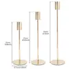 Bestseller transfronteiriço Conjunto de três peças de castiçal de metal estilo europeu banhado a ouro de Natal Enfeites artesanais estilo nórdico disponíveis para pedidos personalizados com base nos seus designs ou amostras