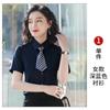 Camisas Profissionais para Mulheres, Manga Curta Verão Estilo Coreano, Cor Sólida Camisas de Trabalho em Grupo para Estudantes, Camisas Masculinas com Impressão de Logo Opcional