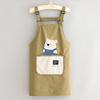 Delantal Impermeable Lindo para Cocina Casera Anti-Suciedad Transpirable Ropa de Trabajo para Catering Estampado de Dibujos Animados Delantal Resistente a las Manchas