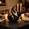 Novo produto transfronteiriço: Suporte de garrafa de vinho em forma de chama impresso em 3D, elegantemente curvo e único, armazenamento multifuncional de vinho