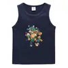 Chaleco de Verano para Niños de Minecraft Estilo Coreano Algodón Puro Camiseta Básica Casual Transpirable Dulce Chaleco sin Mangas para Niños Medianos