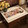 Alfombrilla Protectora para Mesita de Noche Estilo Americano, Alfombrilla de Mesa Impermeable y Lavable, Nuevo Modelo 2025, Funda de Mesa de Noche de Lujo Ligero de Gama Alta