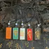 Madera de Azufaifo Rayada por Rayo Natural Material de Jade Amuleto Colgante Morado Talismán Protector de los Cinco Elementos Accesorio Enviado desde la Montaña Longhu