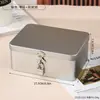Caixa de Armazenamento Fofa e Simples, Caixa de Ferro com Fechadura de Senha, Organizador de Moedas e Cosméticos para Mesa, Caixa Pequena com Fechadura para Armazenamento