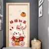 Pegatinas de puerta de dibujos animados, una hoja completa para renovar puertas viejas, adecuadas para habitaciones de estudiantes, baños, armarios y habitaciones; pegatinas decorativas autoadhesivas para decoración de habitaciones de moda