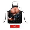 Delantal Unisex Transfronterizo para Barbacoa, Delantal sin Mangas para Hombres Musculosos, Impermeable y Resistente a las Manchas, Bata Personalizada con Hebilla Ajustable Delantal