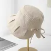 Chapéu de Pescador Celebre da Internet Chapéu de Sol de Verão para Mulheres Proteção Solar e Sombra Chapéu de Pote Xadrez Proteção UV e Chapéu Pequeno para Mostrar o Rosto