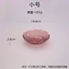 Plato de vidrio transparente con borde dorado, plato creativo con punto de congelación irregular y patrón de martillo, plato de fruta, ensaladera, vajilla japonesa al por mayor
