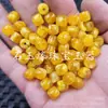 Fluorescente Flotante Agua Salada Artificial Cera de Abeja Estilo Antiguo Cuentas Sueltas Amarillo Aceite de Pollo Cera de Abeja Passepartout Pulsera Collar Joyería Cuentas