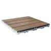 Deck de Compuesto para Patios Exteriores y Jardines, Sistema de Instalación Propia Click-Lock, No Requiere Viguetas, Renovación de Balcones, Piso Impermeable y Anticorrosivo Entrelazado