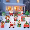 Nuevo letrero de suelo navideño con diseño de cachorro Grinch, letrero impermeable para césped de fiesta al aire libre, jardín