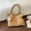 Bolso tipo cubo vintage mate con un toque de alta gama, bolso tote de gran capacidad, simple y versátil para el trabajo, se puede llevar al hombro o cruzado