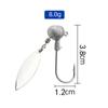 Com gancho de chumbo de lantejoulas girando folha de ruído anti-pendurado gancho de chumbo inferior Luya Soft Bait rolo t-tail gancho de inseto macio gancho de isca falsa