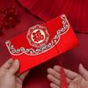Sobre Rojo Plegable con Diseño Deslizante para Año Nuevo y Boda, Sobre de Regalo en Efectivo de Año Nuevo para Buena Suerte y Prosperidad, Puede Contener hasta 10,000