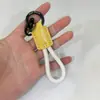 Colgante Llavero de Cuerda Exquisito Tejido a Mano con Logo Personalizado, Llavero de Cuero Genuino para Coche, Pequeño Regalo Universal al por Mayor