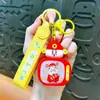 Urso Comilão Iluminado Transfronteiriço Chaveiro de TV Pingente de Mochila Chaveiro de Carro Pequeno Presente Atacado para Comércio Exterior