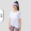 Camiseta Deportiva Ligera de Bambú Transpirable, Manga Corta, Corte Holgado, para Yoga, Fitness, Pilates, Blusa de Manga Corta de Secado Rápido